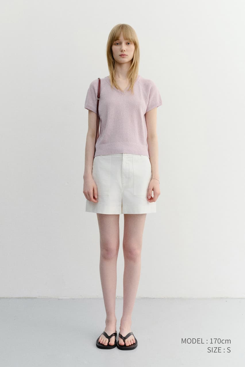 COTTON SAFARI SHORTS WHITE_UDPA6B245WT