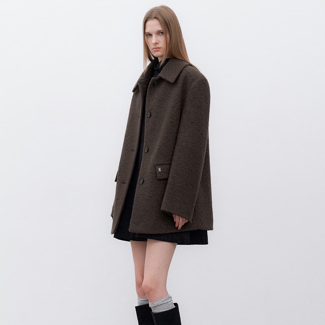 (CT-1468)WOOL BOUCLE OVERFIT JACKET