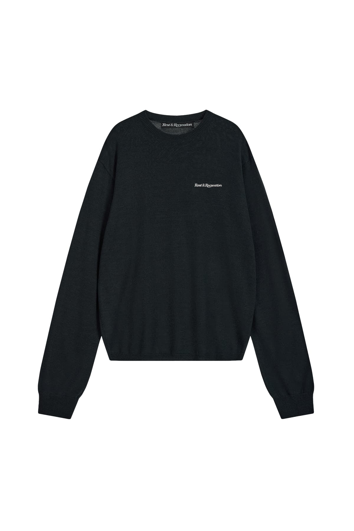 LAYERED CREW NECK KNIT - NAVY