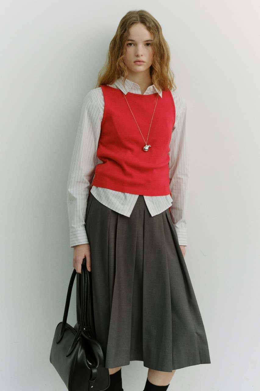 LAYERING KNIT TOP RED_UDSW6A202R2