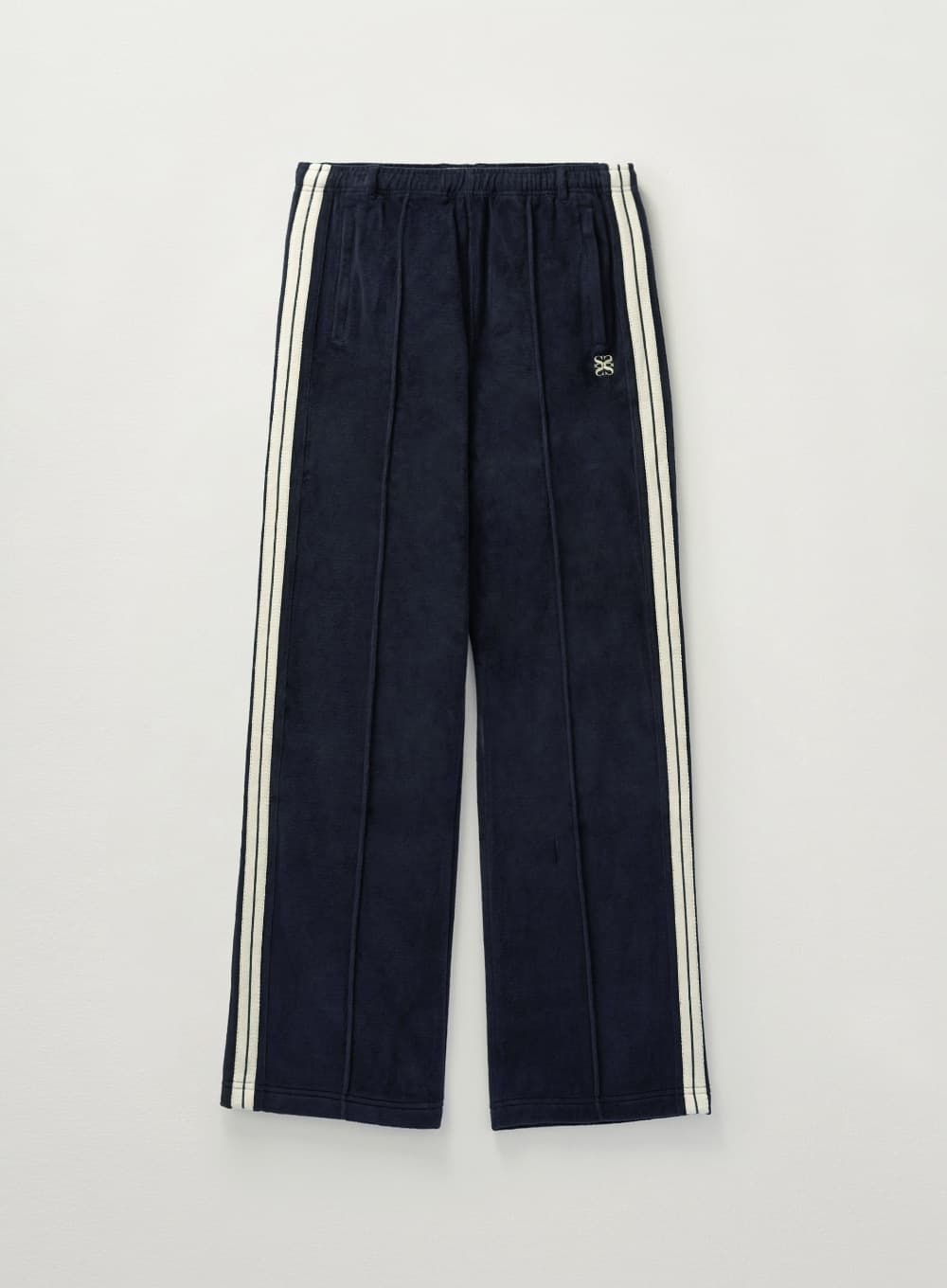 (W) Lawton Velour Track Pants - Navy