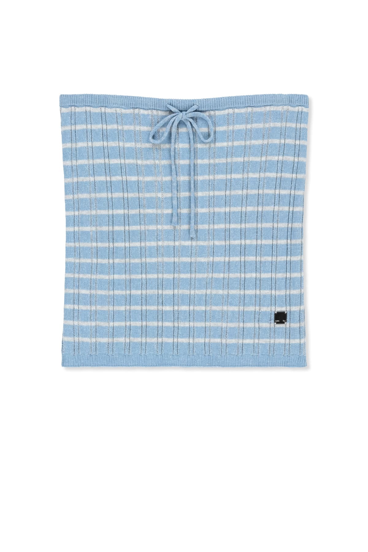 STRIPE KNIT TUBE TOP IN LIGHT BLUE