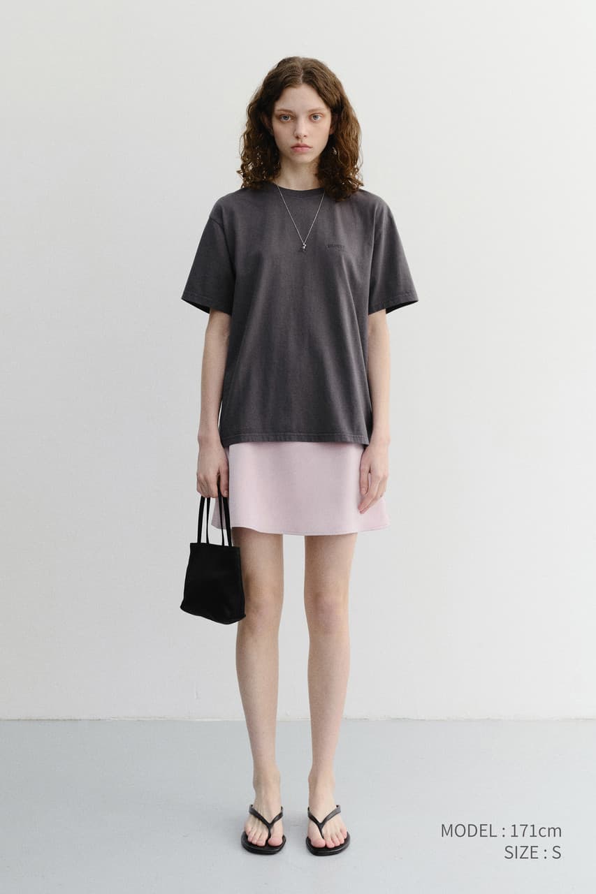 UNISEX GARMENT DYED T-SHIRT CHARCOAL GREY_UDTS6B146CG
