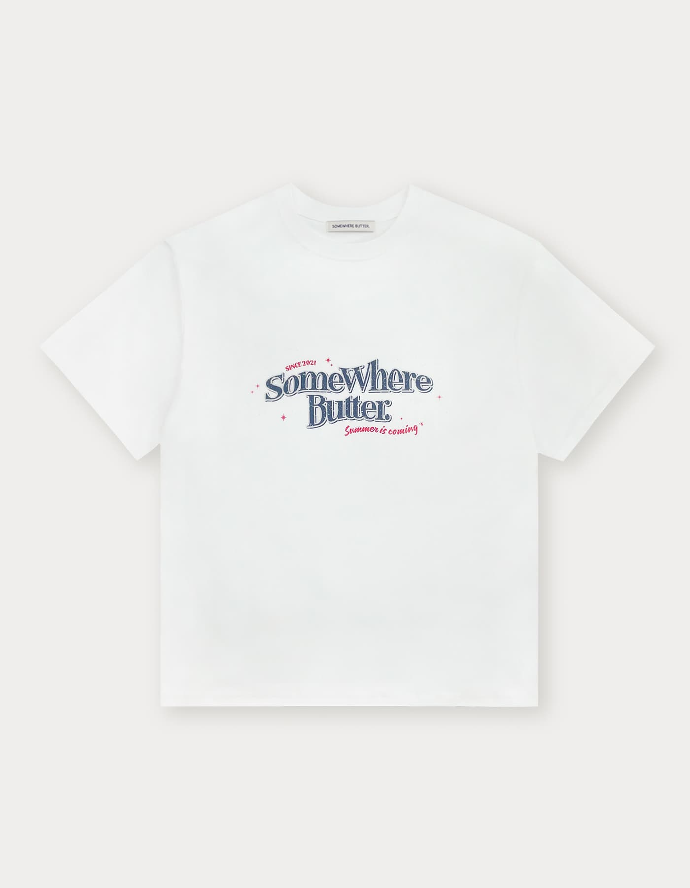 Shine Wave Logo Over-fit Top - Ivory