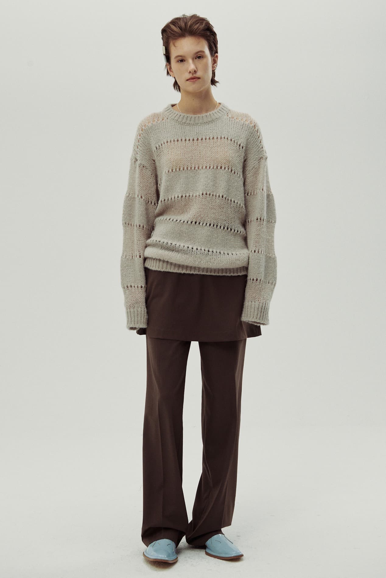 2 Way Layered Pants (Brown)
