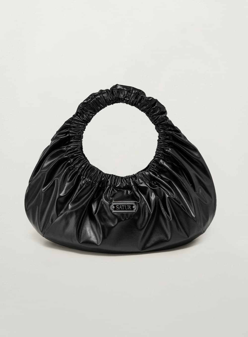 Scrunchie Medium Shoulder Bag - Black