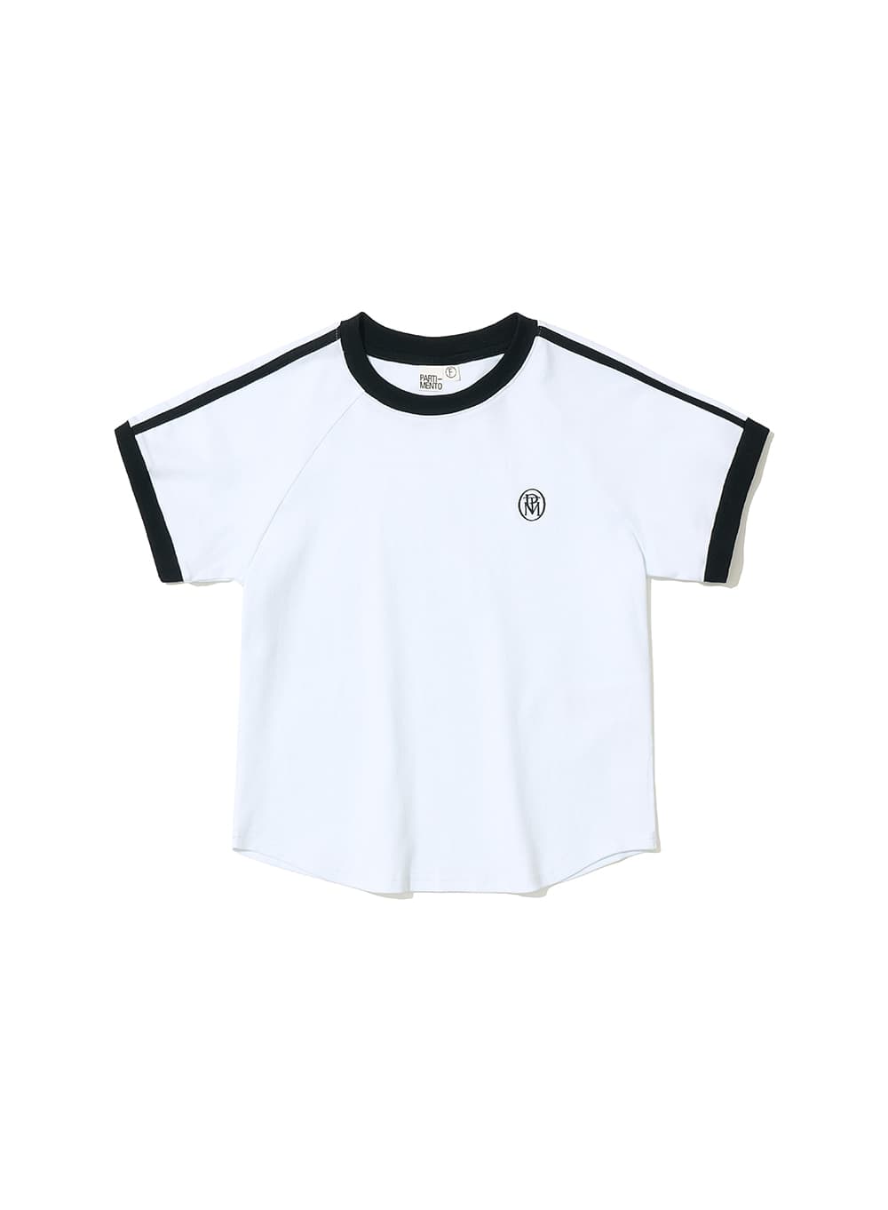 COLLEGE STRIPE RINGER TEE_WHITE