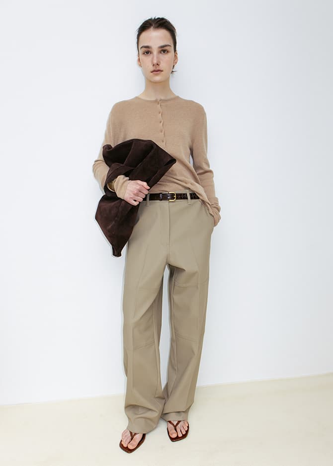 COTTON TWILL PANTS of JAPANESE FABRIC [BEIGE]