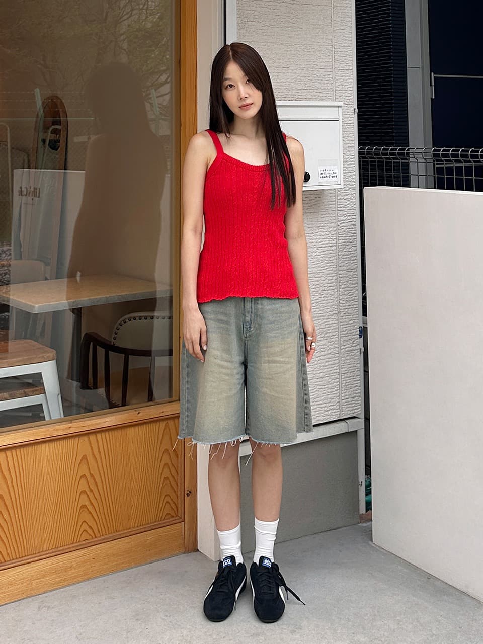 DENIM BERMUDA PANTS (LIGHT INDIGO)