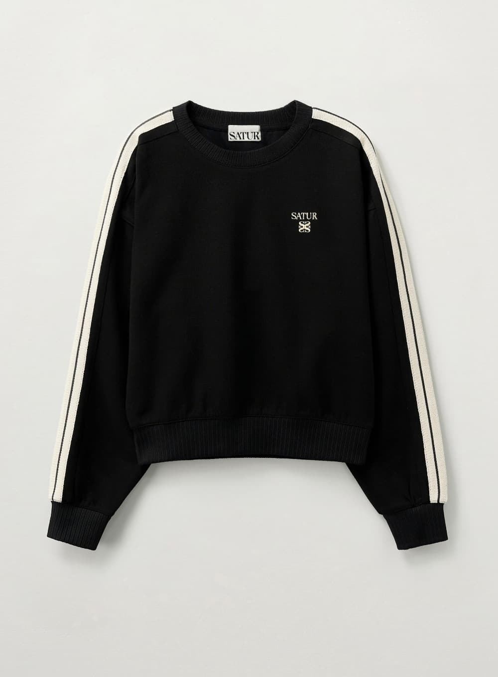 (W) Lawton Crop Sweatshirt - Black