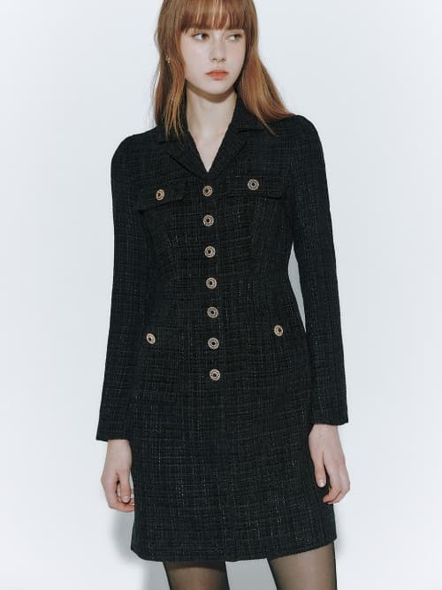 Lena Velvet Tweed Dress_4colors