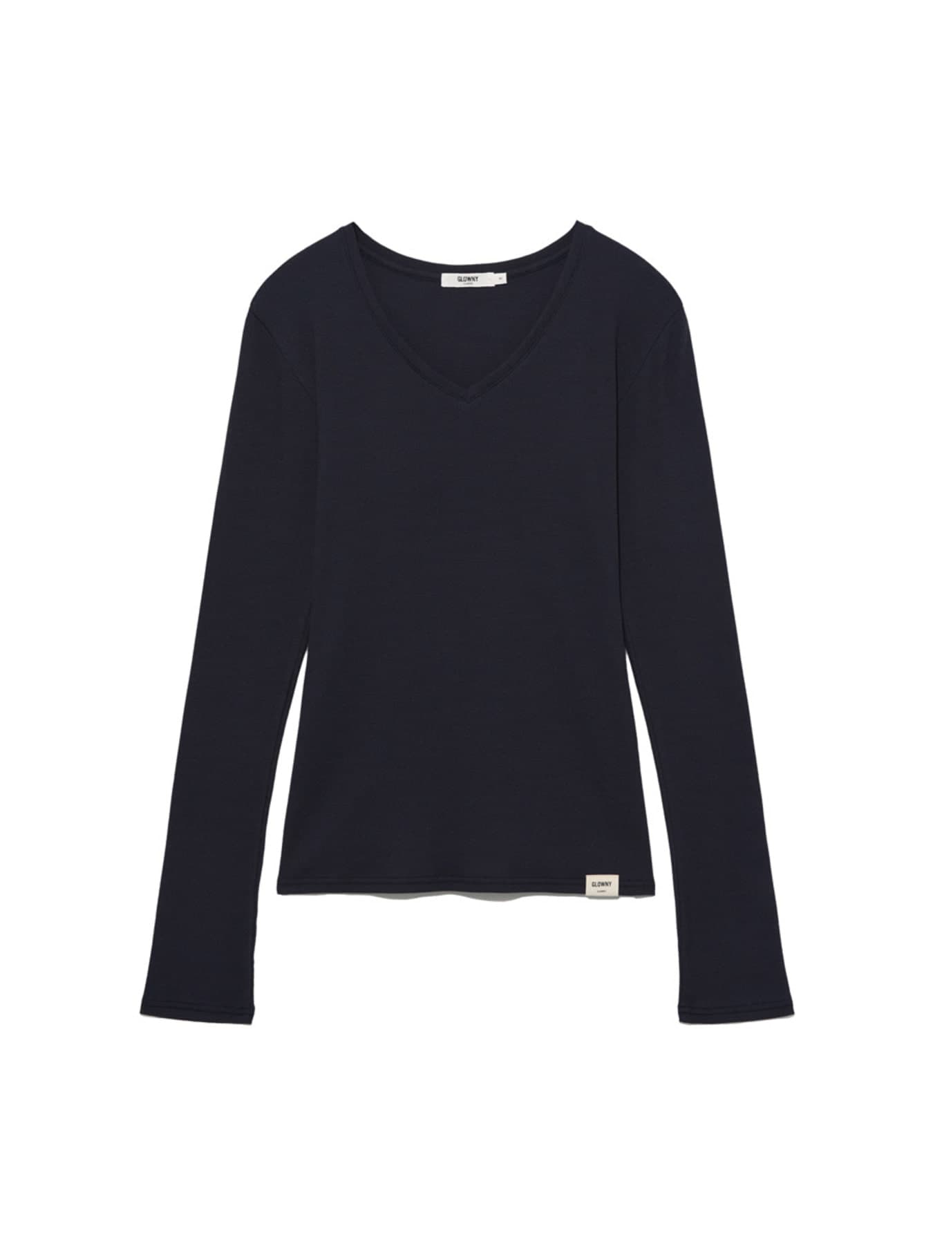 G CLASSIC V-NECK RIB LONG SLEEVE (NAVY)