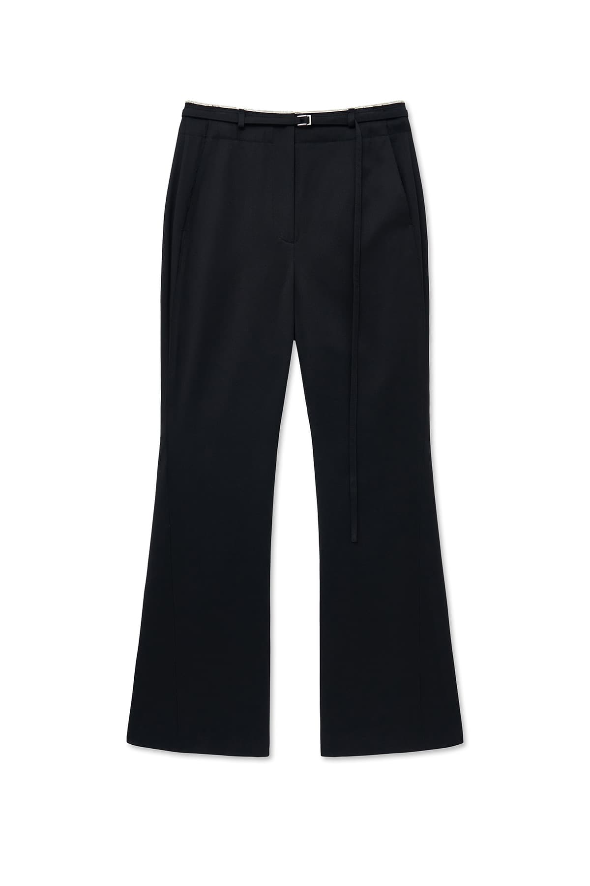 CUT OUT POINT STRING TROUSER IN BLACK