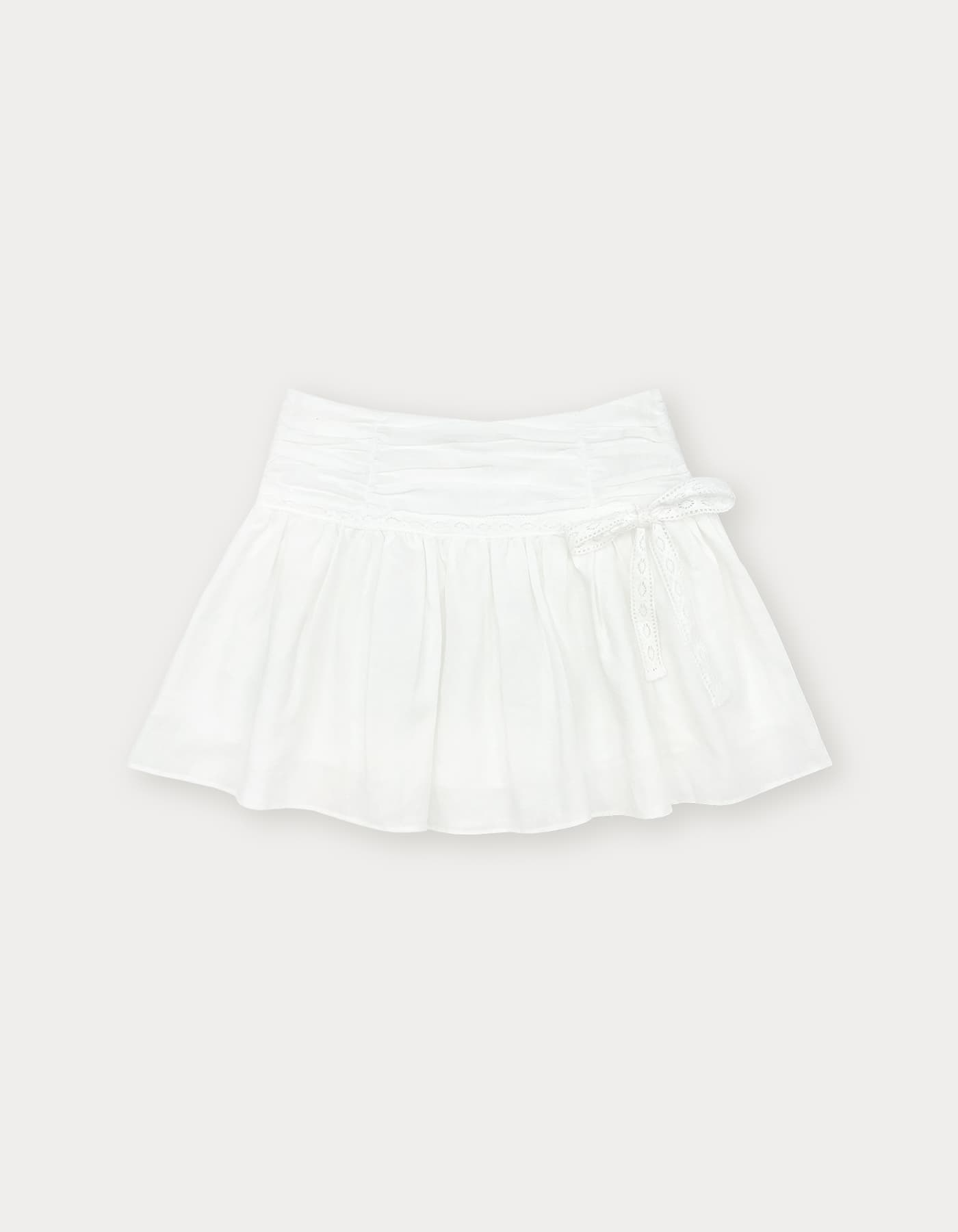 Wendy Linen Mini Skirt - Ivory