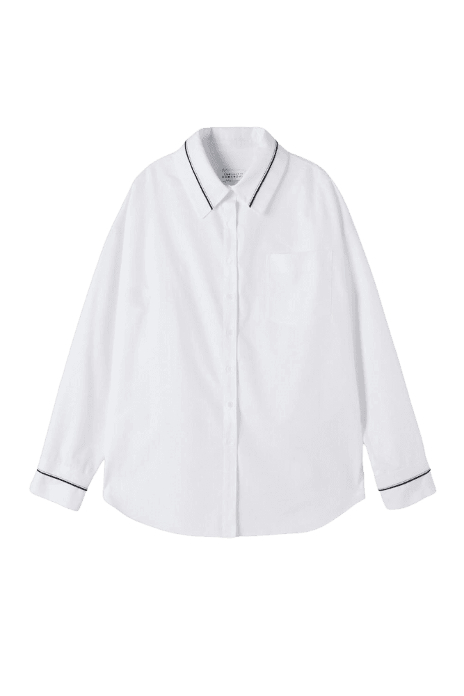Piped Edge Shirt (White)