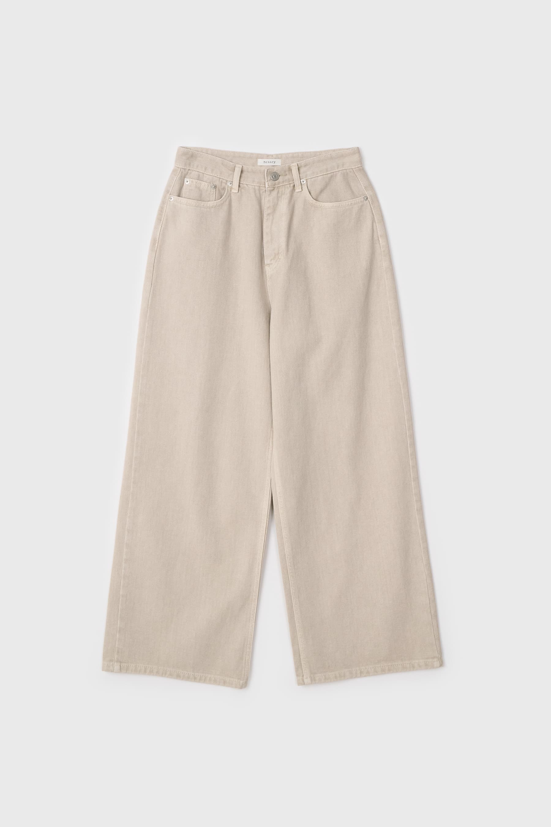 Cotton Dyeing Denim Pants (Beige)