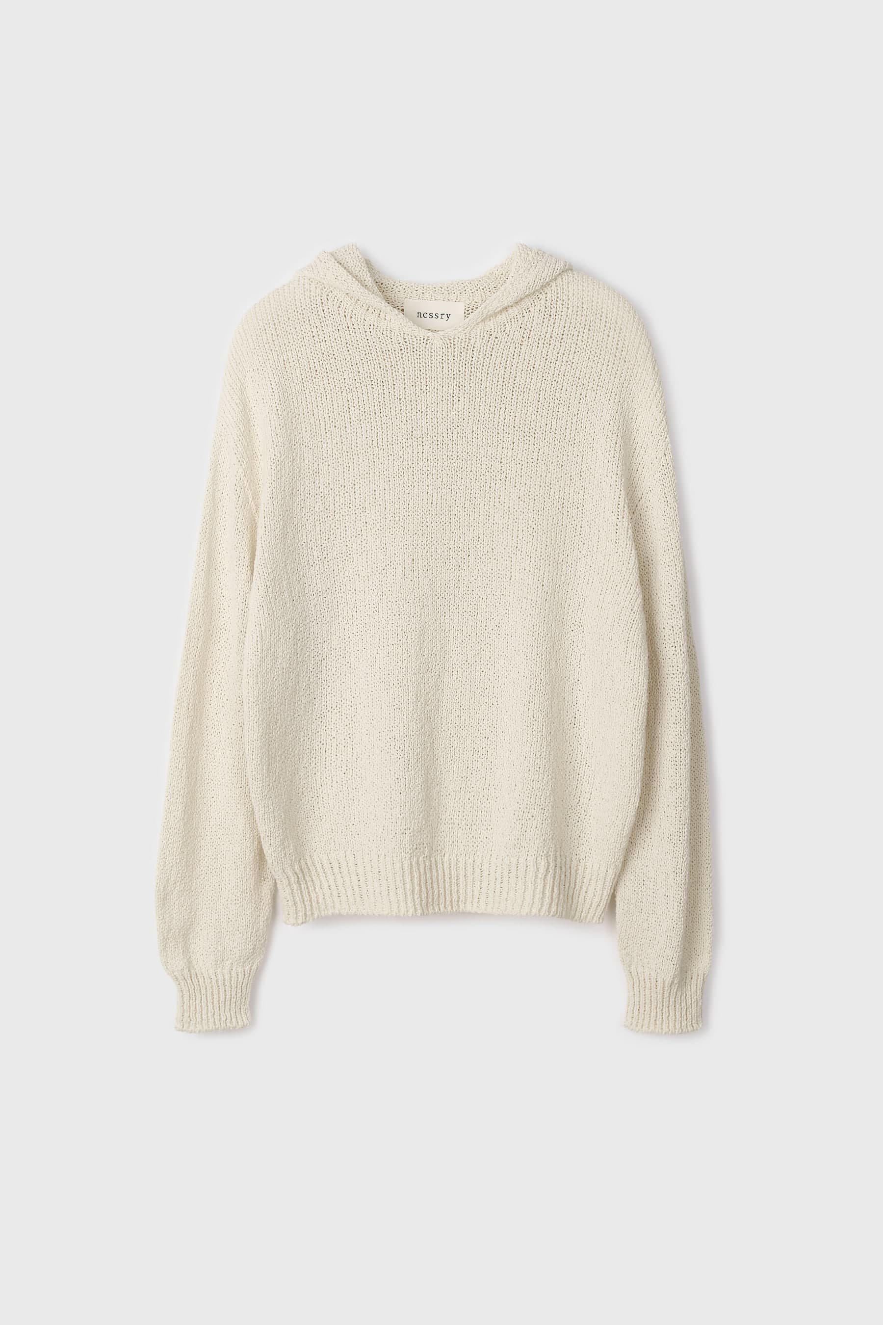 Cotton Hooded Knit (Cream)