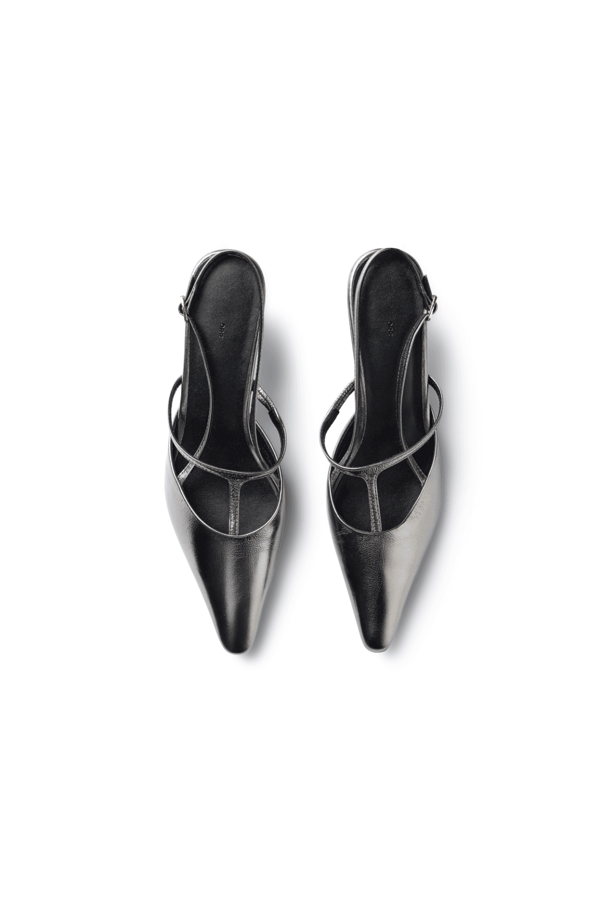 T 스트랩 슬링백 크롬블랙