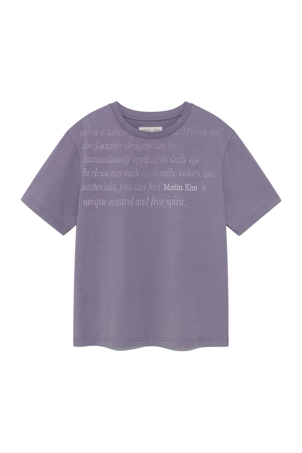 LOGO POINT LETTERING GRAPHIC TOP IN PURPLE