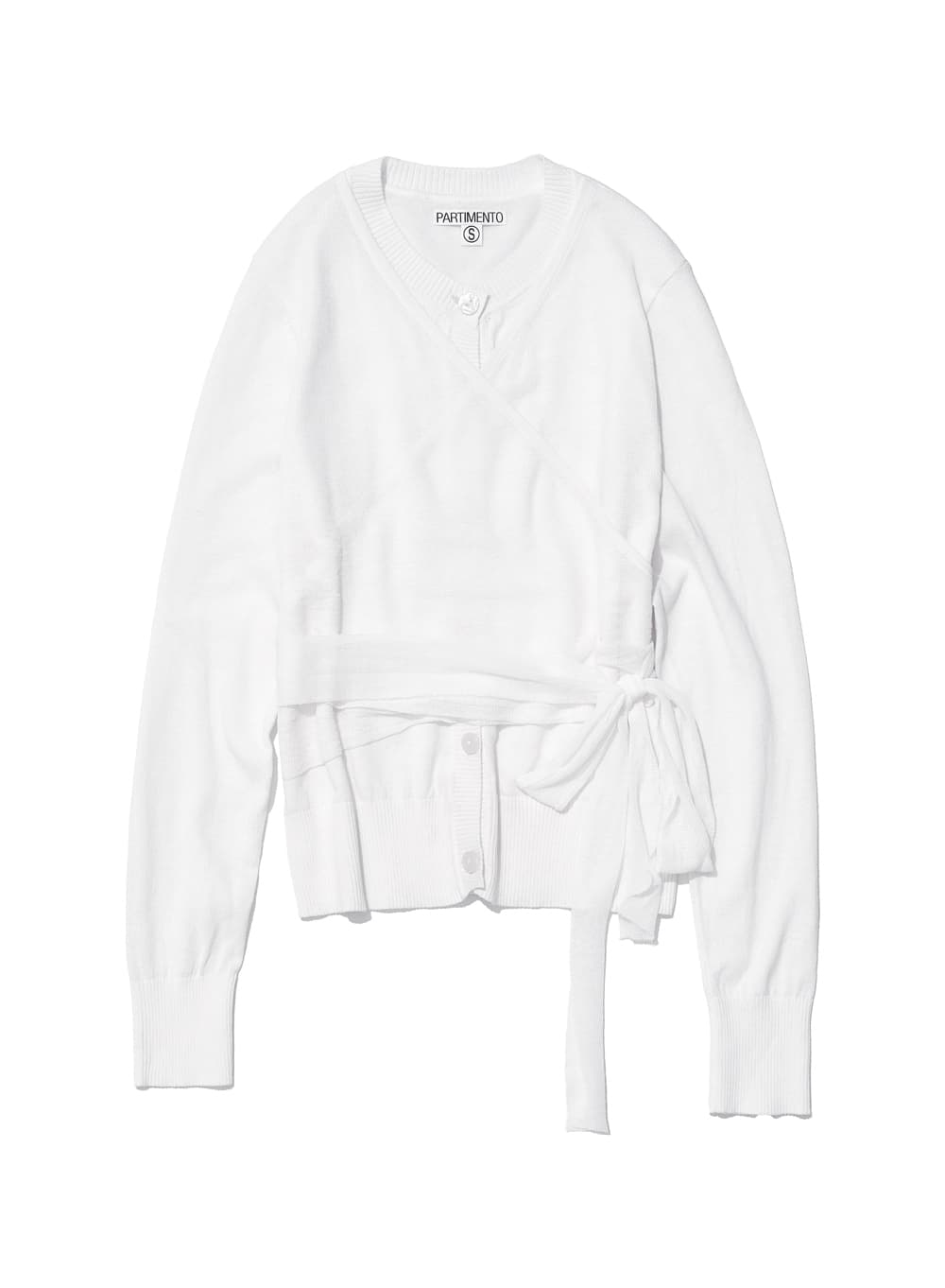 LAYERED CROSS BODY WRAP CARDIGAN_WHITE