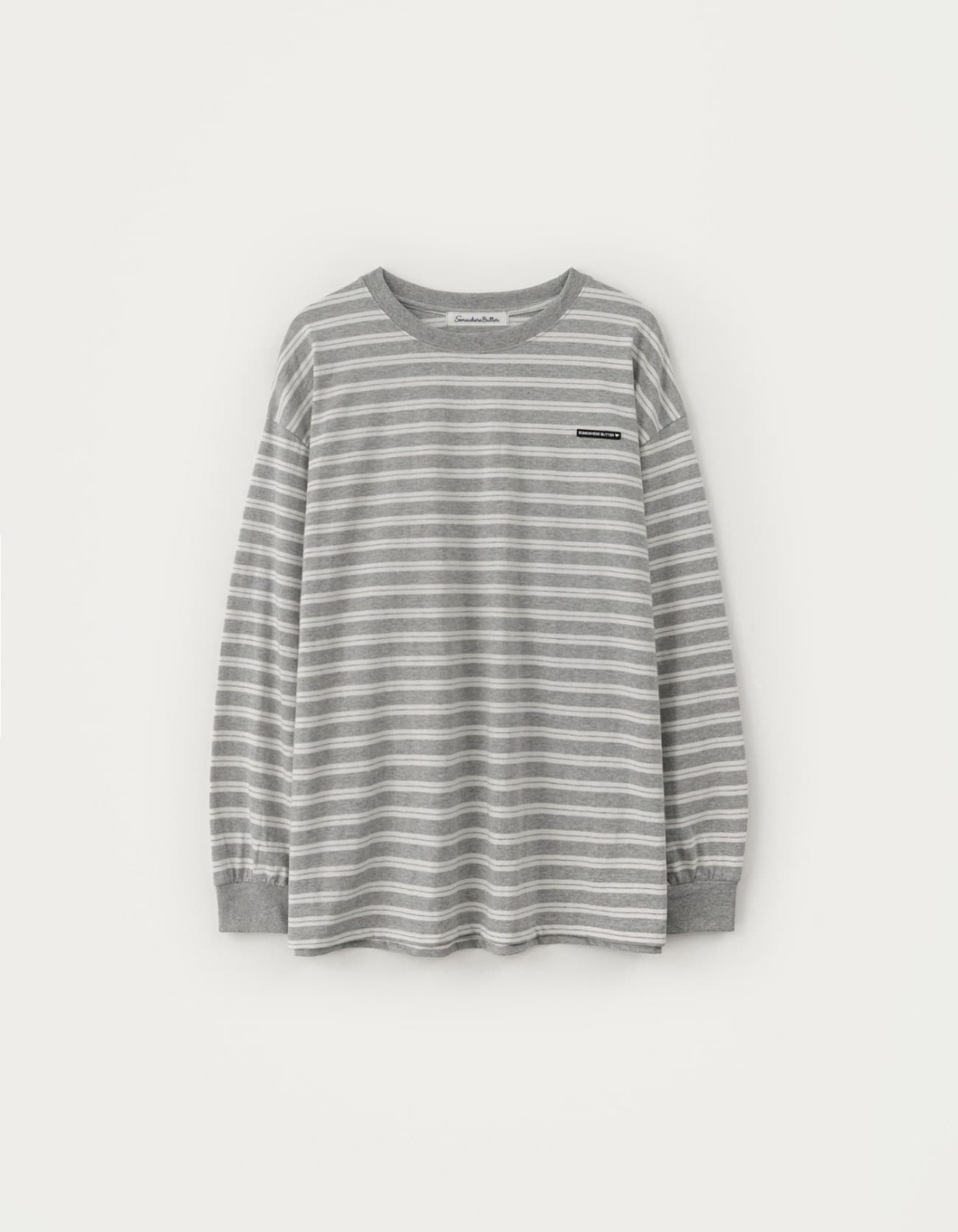 Wappen Stripe Long Top - Grey