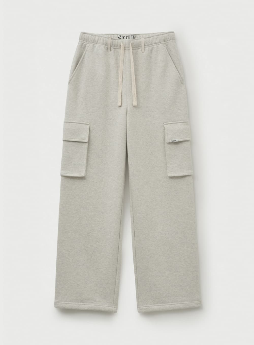 Cargo Wide Sweatpants - Melange Ivory