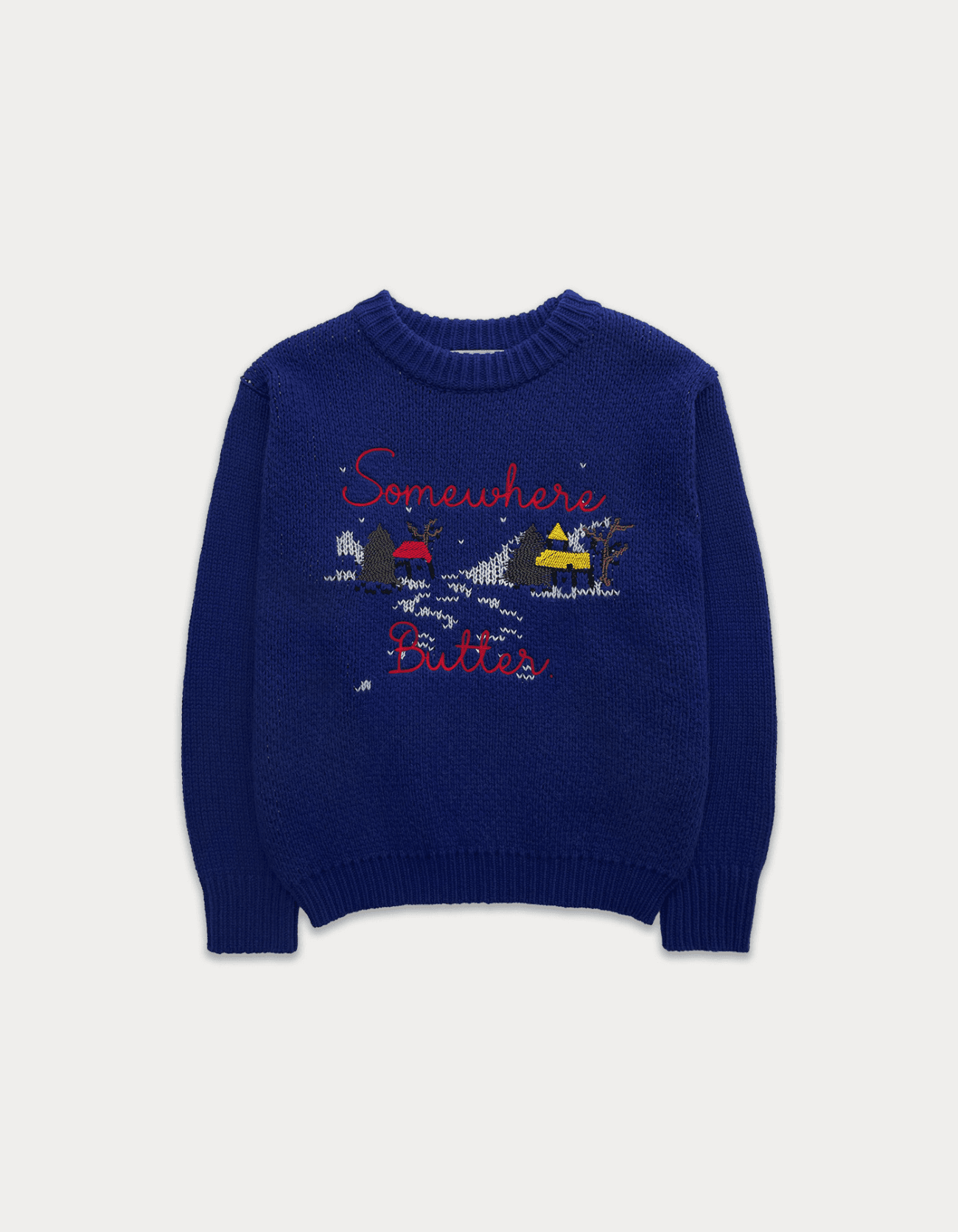 Some Village Wool Sweater - Cobalt Blue